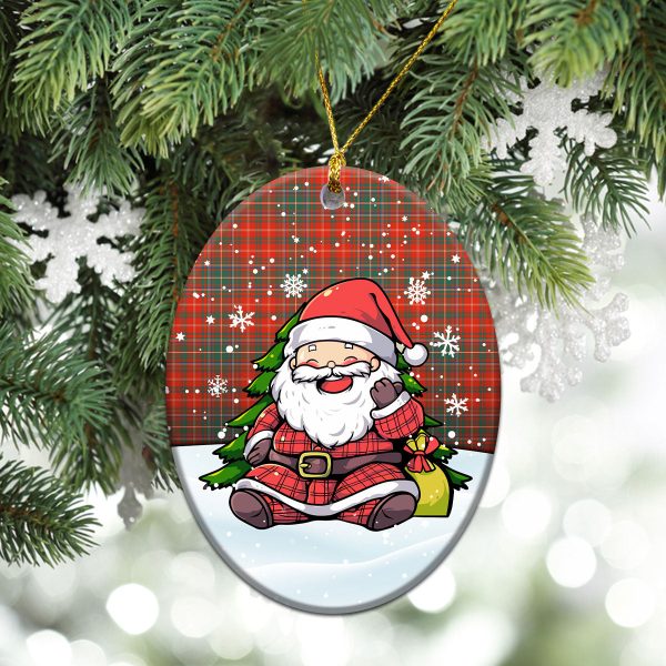 McDougall Ancient Tartan Christmas Ceramic Ornament - Scottish Santa Style Online now - Image 3