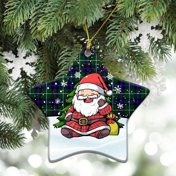 McDonald of the Isles Hunting Modern Tartan Christmas Ceramic Ornament - Scottish Santa Style Online now - Image 4