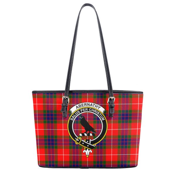 Abernathy Tartan Crest Leather Tote Bag Fashion - Image 2