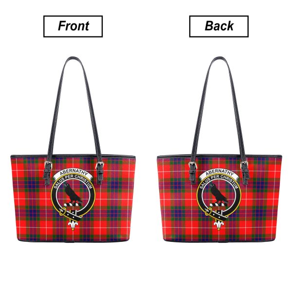 Abernathy Tartan Crest Leather Tote Bag Fashion - Image 3
