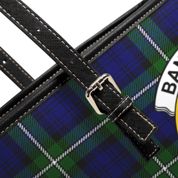 Bannerman Tartan Crest Leather Tote Bag For Cheap - Image 5