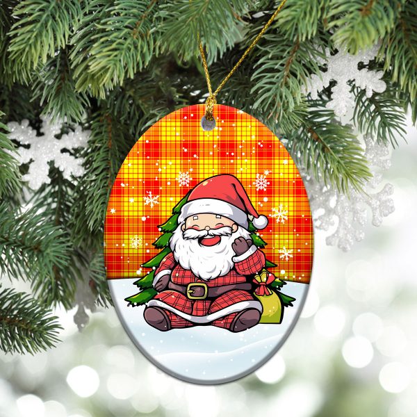 MacMillan Clan Tartan Christmas Ceramic Ornament - Scottish Santa Style Fashion - Image 3