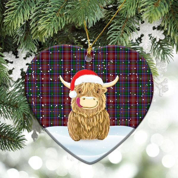 Ritchie Tartan Christmas Ceramic Ornament - Highland Cows Style For Sale - Image 5