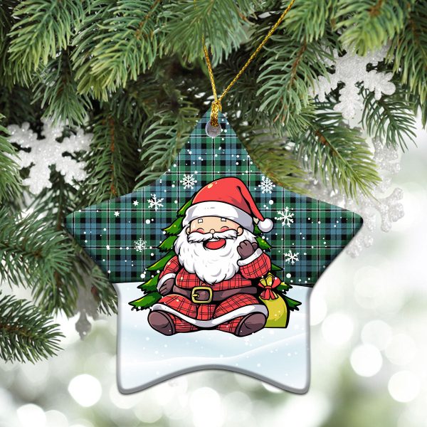 Melville Tartan Christmas Ceramic Ornament - Scottish Santa Style on Sale - Image 4