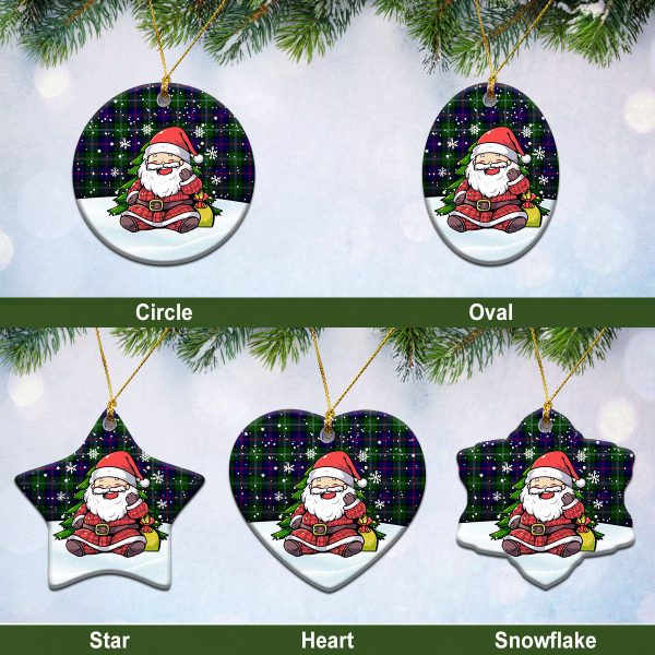 McThomas Modern Tartan Christmas Ceramic Ornament - Scottish Santa Style Online Hot Sale