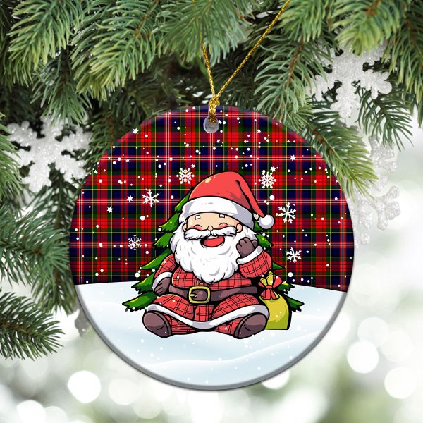 McPherson Modern Tartan Christmas Ceramic Ornament - Scottish Santa Style Sale - Image 2