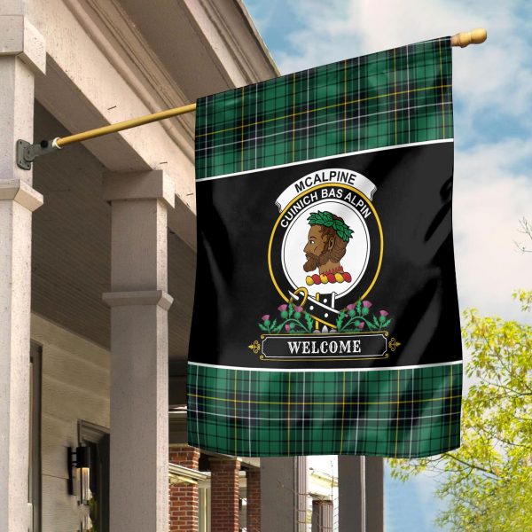 McAlpine Ancient Tartan Crest Garden Flag - Welcome Style Online Hot Sale