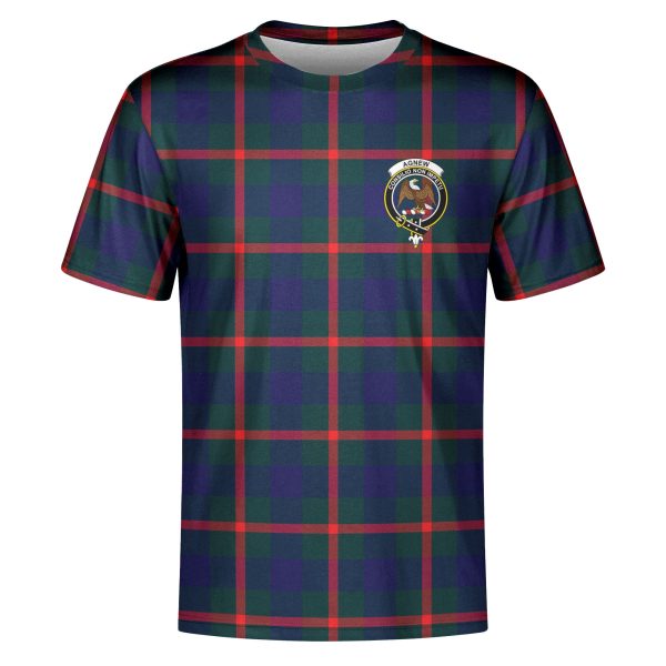 Agnew Modern Tartan Crest T-shirt Online Hot Sale