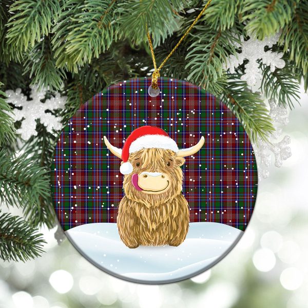 Ritchie Tartan Christmas Ceramic Ornament - Highland Cows Style For Sale - Image 2