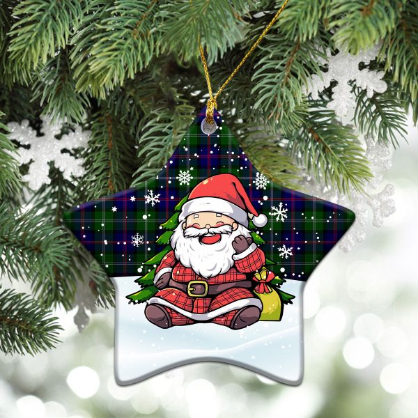 McThomas Modern Tartan Christmas Ceramic Ornament - Scottish Santa Style Online Hot Sale - Image 4