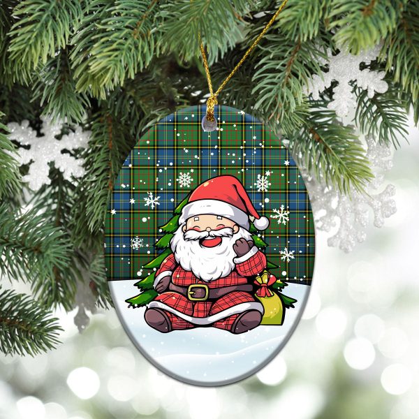 MacMillan Hunting Ancient Tartan Christmas Ceramic Ornament - Scottish Santa Style Hot on Sale - Image 3