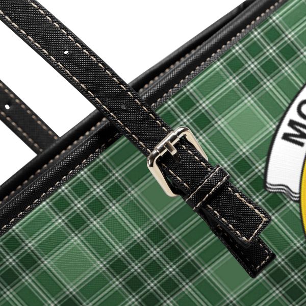 McDonald Lord of the Isles Hunting Tartan Crest Leather Tote Bag For Cheap - Image 5