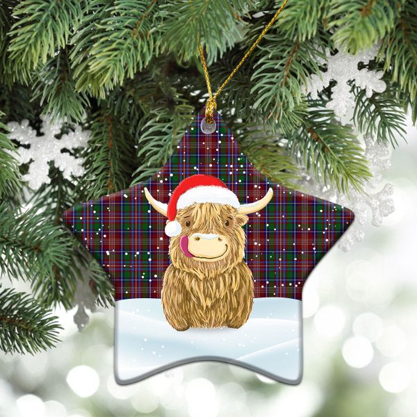 Ritchie Tartan Christmas Ceramic Ornament - Highland Cows Style For Sale - Image 4