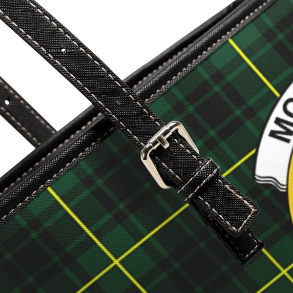 McArthur Modern Tartan Crest Leather Tote Bag For Discount - Image 5