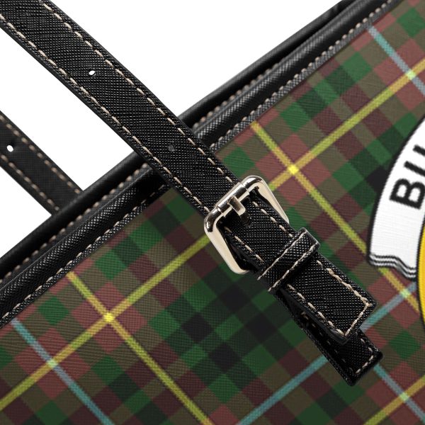 Buchanan Hunting Tartan Crest Leather Tote Bag Fashion - Image 5