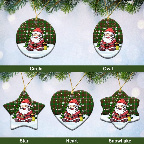 McKinnon Hunting Modern Tartan Christmas Ceramic Ornament - Scottish Santa Style Online