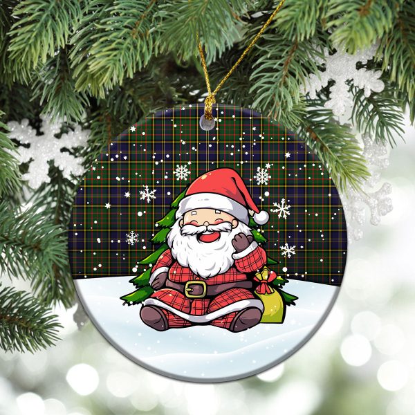 McMillan Hunting Modern Tartan Christmas Ceramic Ornament - Scottish Santa Style Discount - Image 2