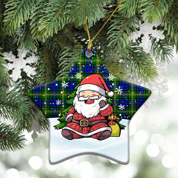 Maitland Tartan Christmas Ceramic Ornament - Scottish Santa Style Hot on Sale - Image 4