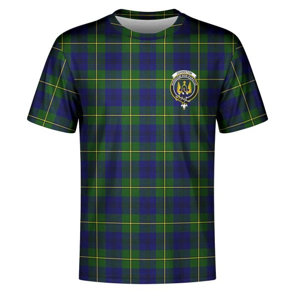 Johnston Modern Tartan Crest T-shirt Online Sale