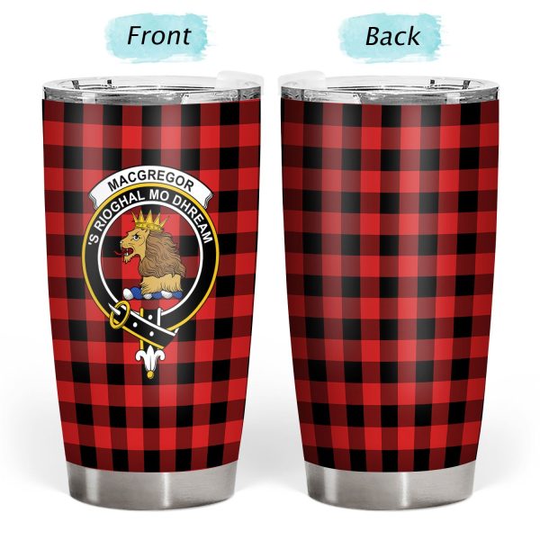 Rob Roy MacGregor Modern Tartan Crest Tumbler Hot on Sale - Image 3