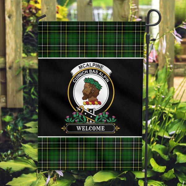 McAlpine Modern Tartan Crest Garden Flag - Welcome Style Cheap - Image 2
