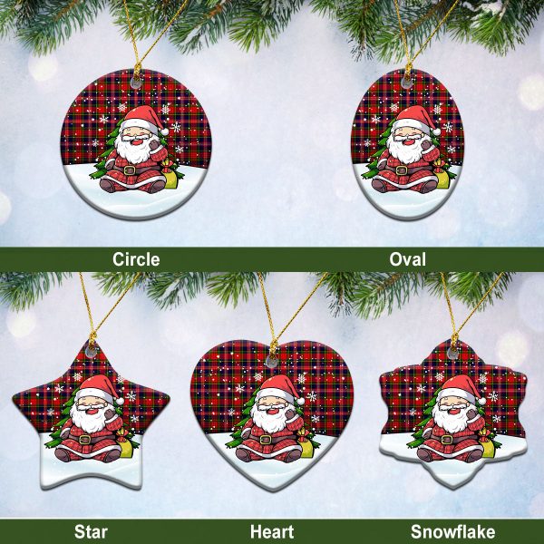 McPherson Modern Tartan Christmas Ceramic Ornament - Scottish Santa Style Sale