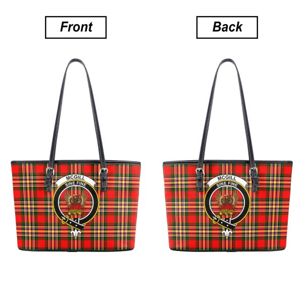 McGill Modern Tartan Crest Leather Tote Bag Online Hot Sale - Image 3