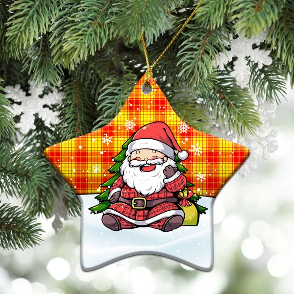 MacMillan Clan Tartan Christmas Ceramic Ornament - Scottish Santa Style Fashion - Image 4