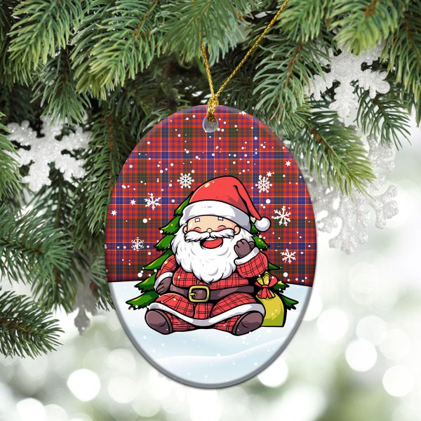 McRae Ancient Tartan Christmas Ceramic Ornament - Scottish Santa Style Cheap - Image 3