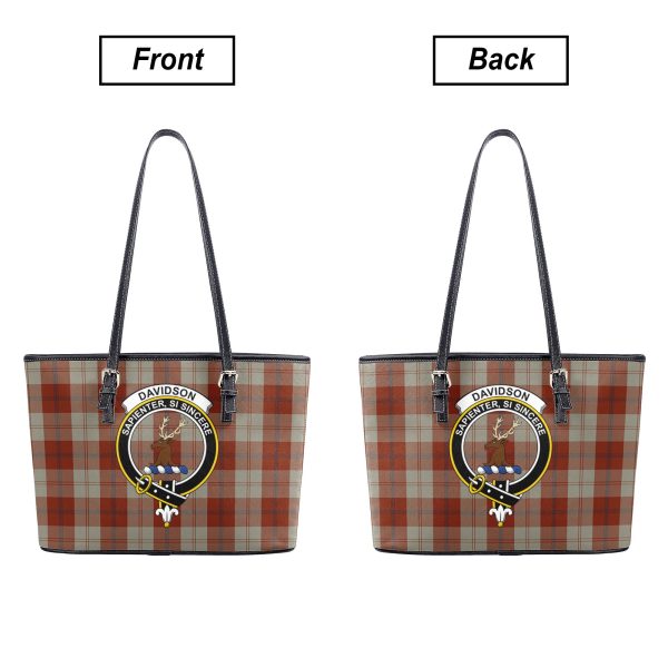 Davidson Dress Dancers Tartan Crest Leather Tote Bag Hot on Sale - Image 3