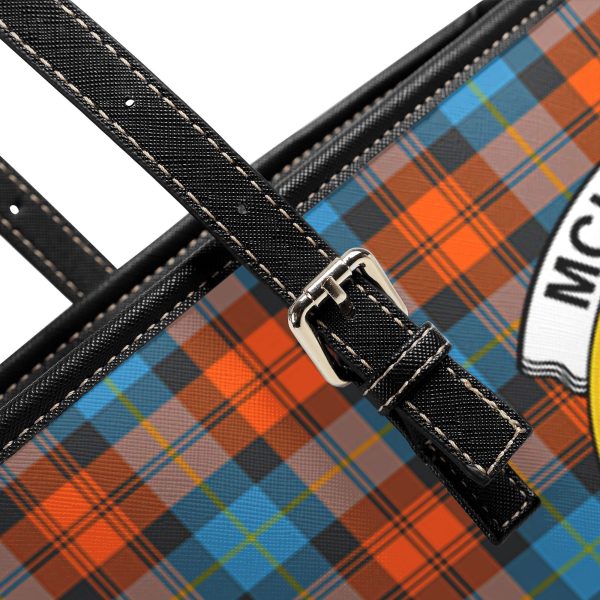 McLachlan Ancient Tartan Crest Leather Tote Bag Fashion - Image 5