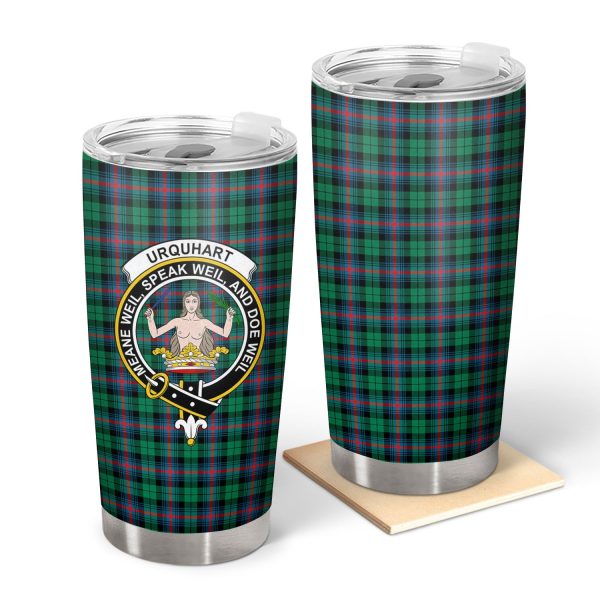 Urquhart Broad Red Ancient Tartan Crest Tumbler Supply