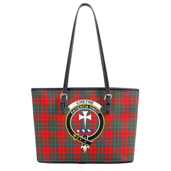 Cheyne Tartan Crest Leather Tote Bag For Cheap - Image 2