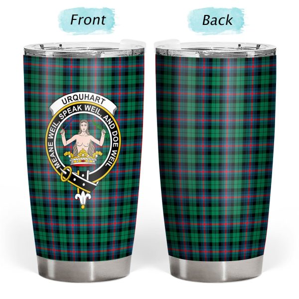 Urquhart Broad Red Ancient Tartan Crest Tumbler Supply - Image 3