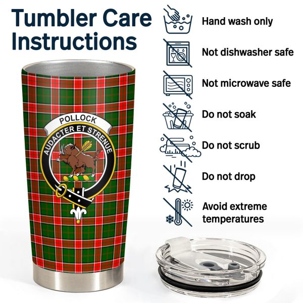 Pollock Tartan Crest Tumbler Online Hot Sale - Image 4