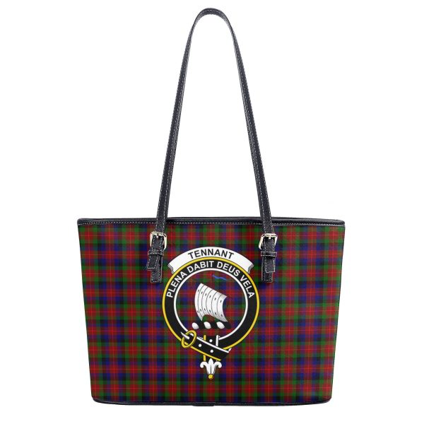 Tennant Tartan Crest Leather Tote Bag For Discount - Image 2