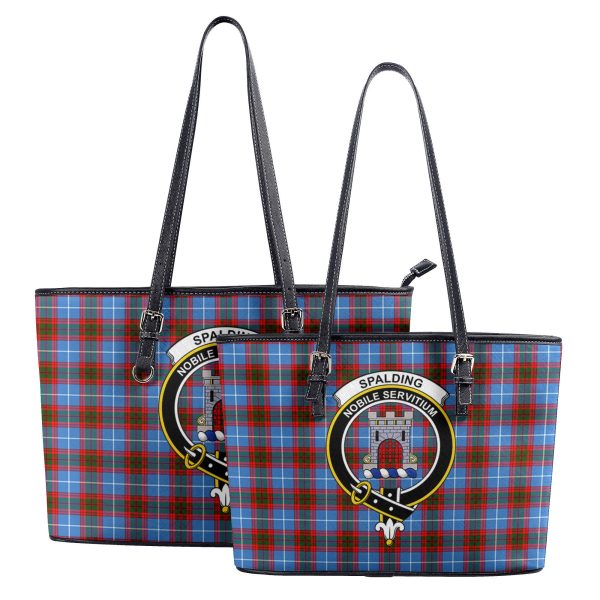 Spalding Tartan Crest Leather Tote Bag Online Hot Sale - Image 4