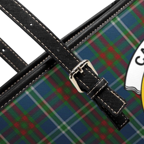 Cathcart Tartan Crest Leather Tote Bag Online - Image 5