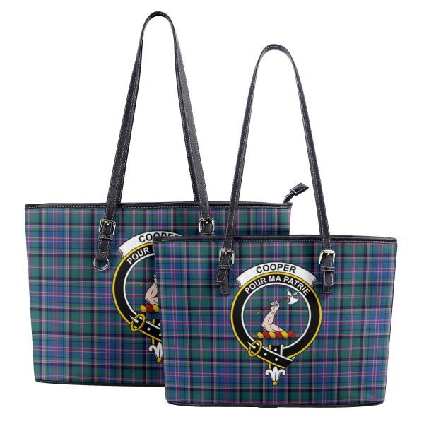 Cooper Ancient Tartan Crest Leather Tote Bag Hot on Sale - Image 4