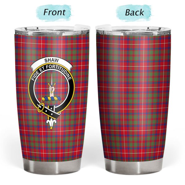 Shaw Red Modern Tartan Crest Tumbler Supply - Image 3