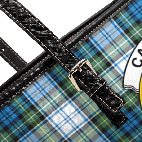 Campbell Dress Ancient Tartan Crest Leather Tote Bag Online Sale - Image 5