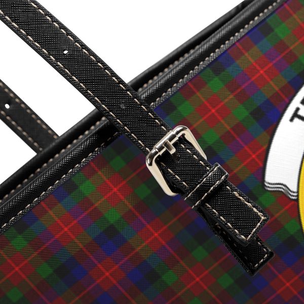 Tennant Tartan Crest Leather Tote Bag For Discount - Image 5