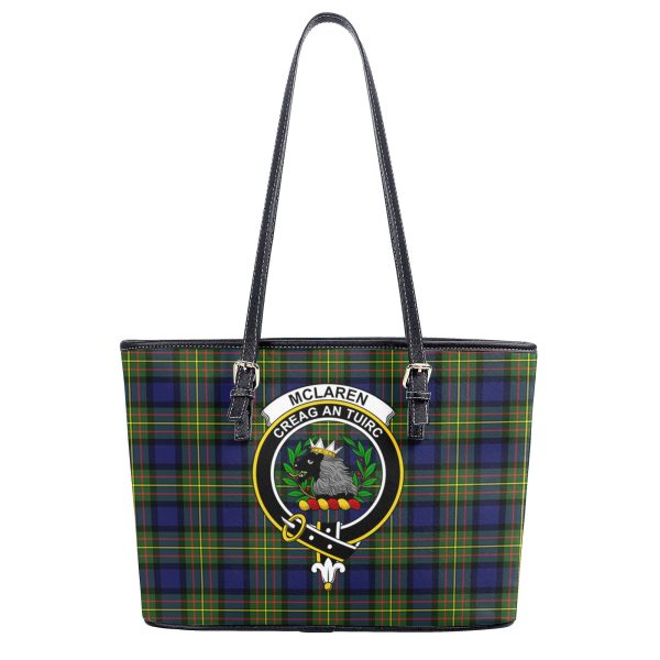 McLaren Modern Tartan Crest Leather Tote Bag Cheap - Image 2