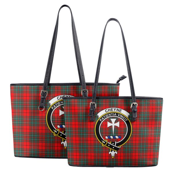 Cheyne Tartan Crest Leather Tote Bag For Cheap - Image 4