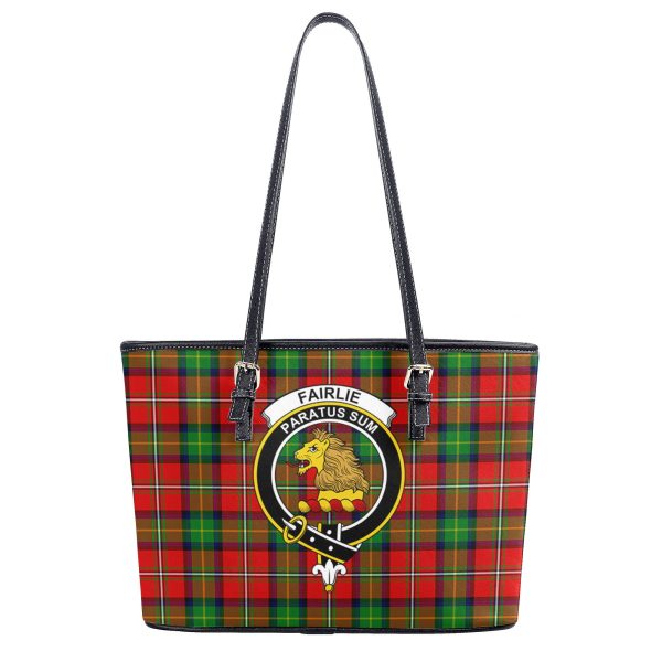 Fairlie Tartan Crest Leather Tote Bag on Sale - Image 2