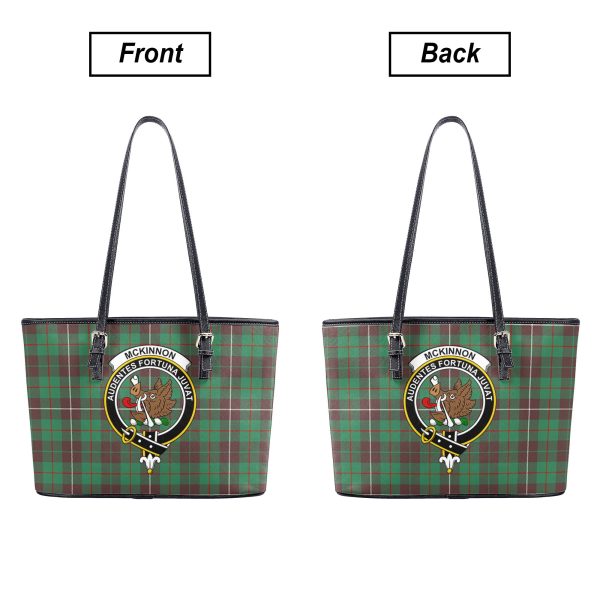 McKinnon Hunting Ancient Tartan Crest Leather Tote Bag Online Hot Sale - Image 3