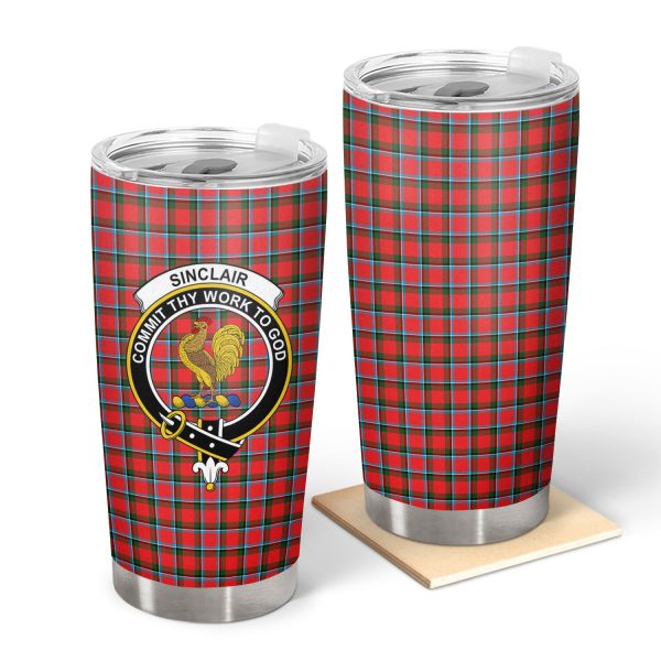 Sinclair Modern Tartan Crest Tumbler on Sale