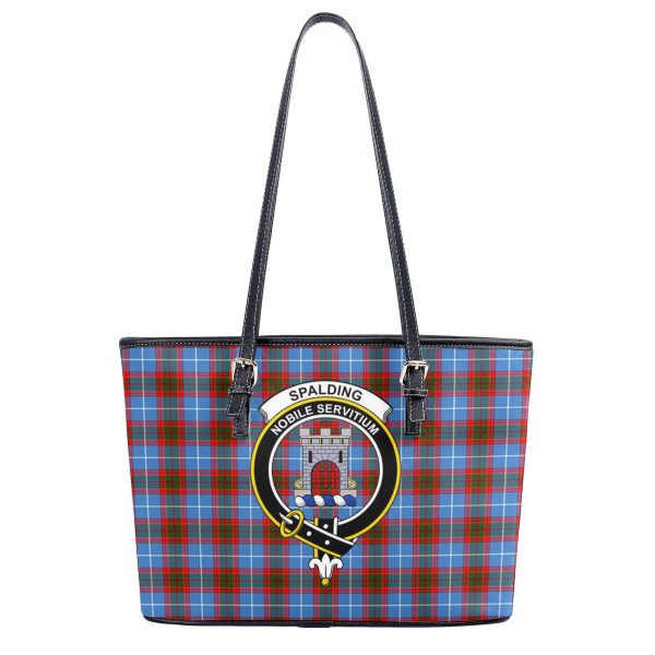 Spalding Tartan Crest Leather Tote Bag Online Hot Sale - Image 2