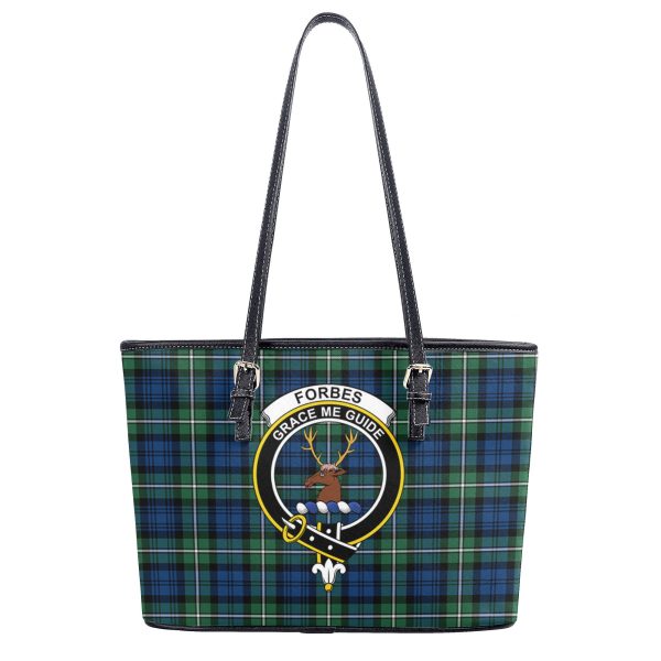 Forbes Ancient Tartan Crest Leather Tote Bag Hot on Sale - Image 2