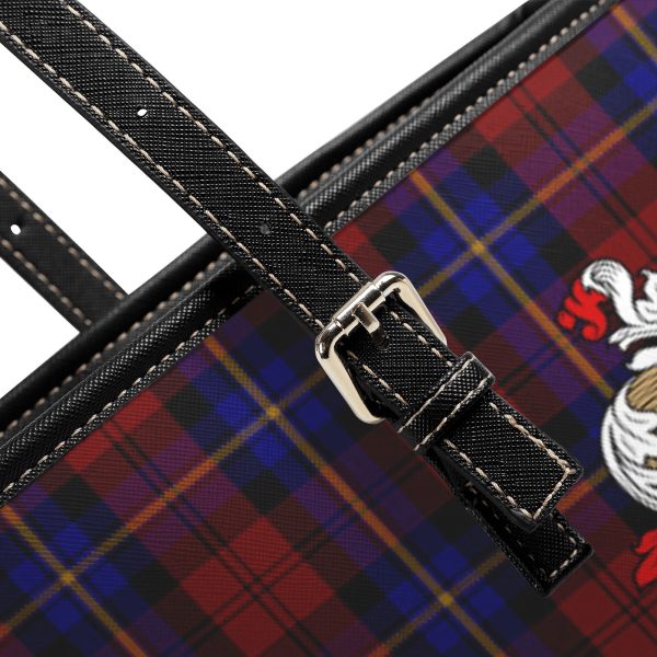 Aitken Tartan Crest Leather Tote Bag Online - Image 5